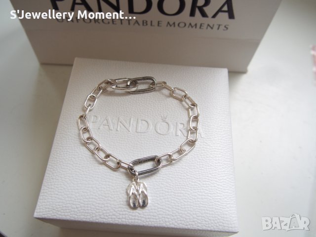 Сребърен талисман PANDORA МЕ 925 flip flops summer charm, снимка 2 - Гривни - 34724120