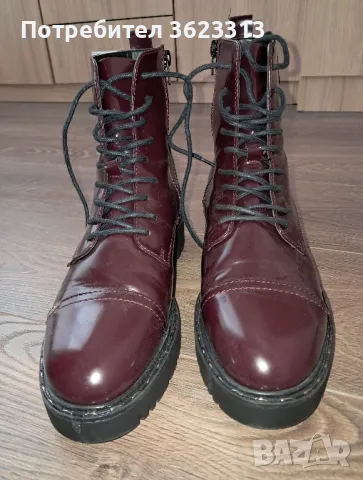 Боти с връзки 42 номер, снимка 5 - Дамски боти - 49205232