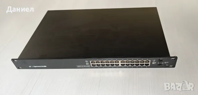 24 портов гигабитов PoE+ switch Ubiquiti EdgeSwitch 24 500W, снимка 1