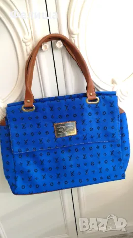Брандова Голяма Дамска Чанта Колекция Inspired Louis Vuitton в Цвят Кралско Син, снимка 2 - Чанти - 50150089