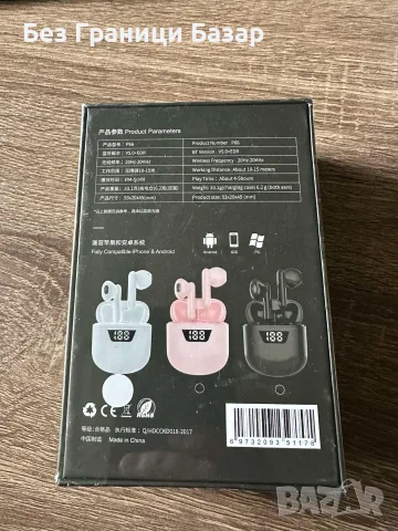 Нови P66 TWS Bluetooth Слушалки с Микрофон LED Дисплей Заряден Калъф Бели, снимка 2 - Bluetooth слушалки - 56210859