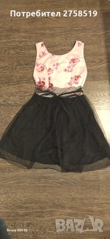 рокля с черен тюл