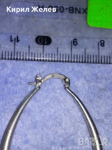 ПОСРЕБРЕНА ВИНТИДЖ АРТ ОБЕЦА от БЛАГОРОДНА НЕРЪЖДАЕМА СТОМАНА с ПЕЧАТ 925 / 25964, снимка 10 - Обеци - 40921127