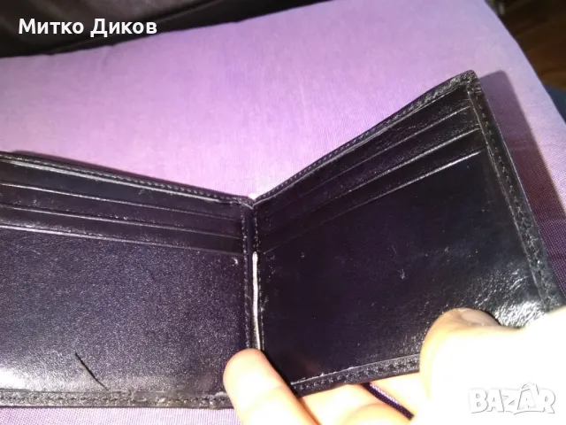 Щипка за пари с джоб за стотинки и 6 визитки нова компактна естеств.кожа 110х85мм, снимка 3 - Портфейли, портмонета - 50113640