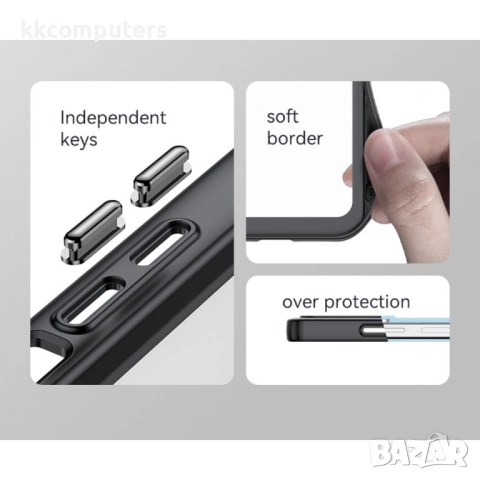 Oppo A5x 5G / 4G Силиконов Калъф TPU+Acrylic и Протектор, снимка 12 - Калъфи, кейсове - 52057010