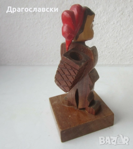 Дървена фигура, дърворезба, човек, дървен боздуган, снимка 11 - Статуетки - 51488414