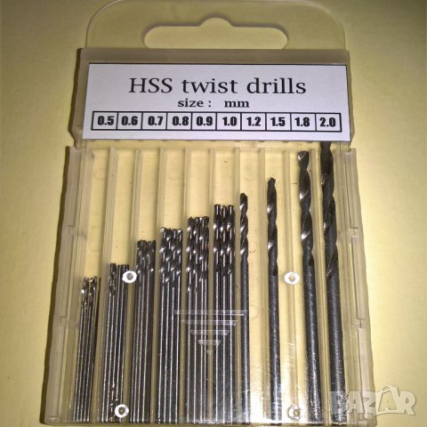 HSS свредло 0.5мм до 3мм ; Мини дрелка + свредла  , снимка 2 - Други инструменти - 41520367