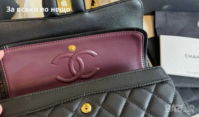 Chanel Дамска Черна Кожена Чанта Код DST78, снимка 8 - Чанти - 56105683