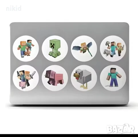 100 бр Майнкрафт Minecraft малки самозалепващи лепенки стикери за ръчна изработка, снимка 3 - Други - 51268208