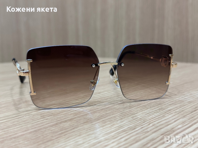 Слънчеви кафеви очила със златни рамки GC, снимка 3 - Слънчеви и диоптрични очила - 44529688