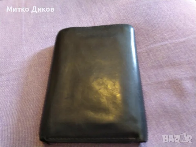 Портфейл Гранде марков естествена кожа с вътрешен цип 120х85мм нов, снимка 2 - Портфейли, портмонета - 50113719