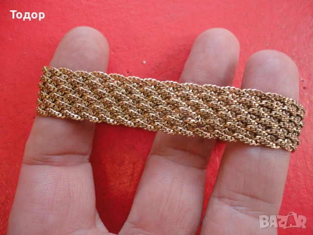 Италианска позлатена гривна Aurea AB, снимка 8 - Гривни - 53301572