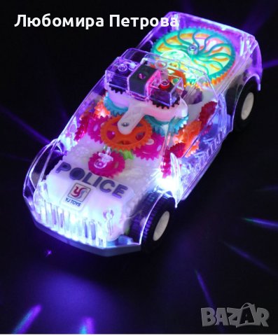 Детски прозрачна полицейска кола или влак виж описанието , снимка 1 - Музикални играчки - 42375409
