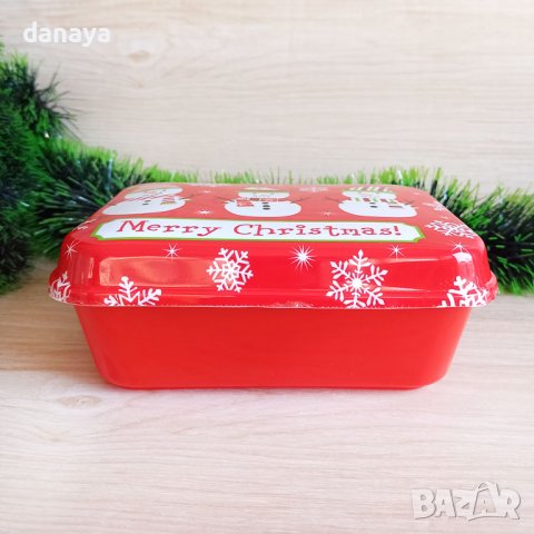3254 Коледна кутия за съхранение на лакомства, снимка 6 - Кутии за храна - 38847350
