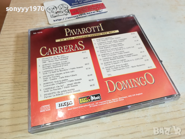 PAVAROTTI CARRERAS DOMINGO CD ВНОС GERMANY 1503241606, снимка 11 - CD дискове - 44779591
