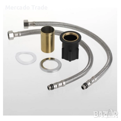 Кухненски смесител за мивка, Неръждаема стомана, Черен, снимка 3 - Смесители - 52122161