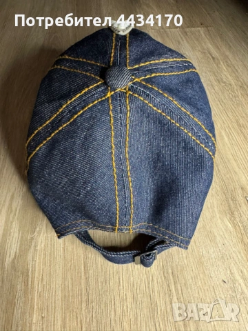 Спешно! - Дънкова бейзболна шапка със стрази и мотив на листо, снимка 3 - Шапки - 53787473