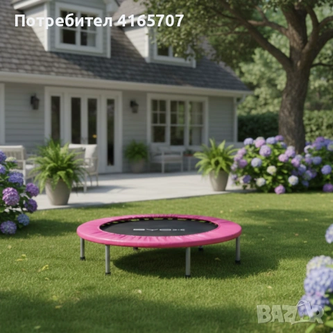 Батут без мрежа Byox 101cm/96cm — розов и син, до 100 кг, снимка 6 - Градински мебели, декорация  - 53528990