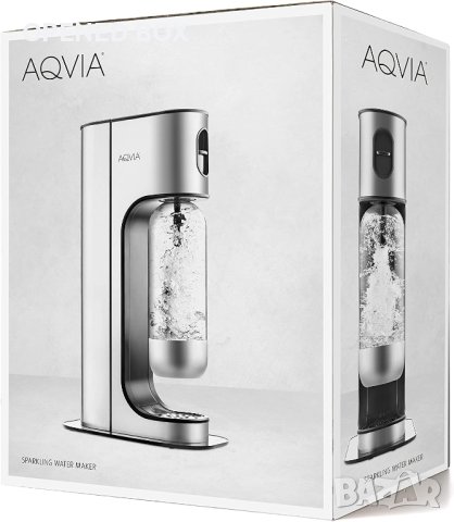 Машина за газирана вода - Aqvia Exclusive Water Carbonator with Polished Stainless Steel Housing Inc, снимка 2 - Домашни напитки - 38663462