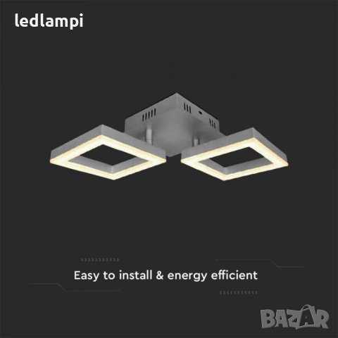 LED Плафониера 16W Сатиниран Никел Топло Бяла Светлина, снимка 3 - Лампи за таван - 41186137