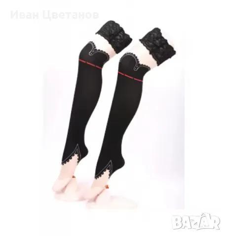 Екзотични дамски чорапи, над коляното