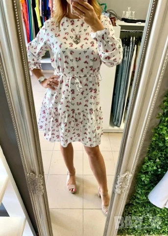 рокля с флорални мотиви , снимка 4 - Рокли - 50871129