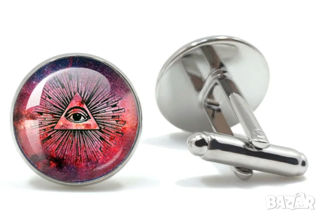 Копчета за Ръкавели Масонски Тамплиер Рицар Freemasons Illuminati Templar Masonic Cufflinks TieClips, снимка 9 - Подаръци за мъже - 53871005