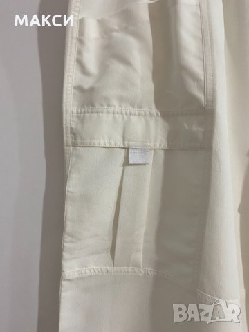 Марков макси спортен панталон с джобове, ципове и кор.вързалки в бяло, снимка 4 - Панталони - 34029803