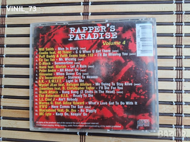  Rapper's Paradise Volume 4, снимка 3 - CD дискове - 50571860