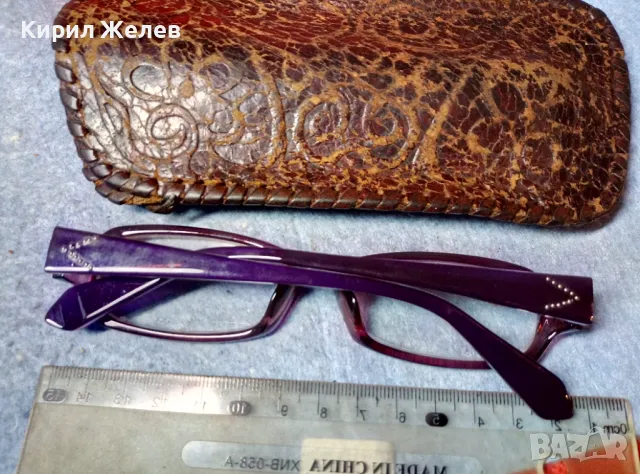 CHARM Стари ДИОПТРИЧНИ ОЧИЛА с КРАСИВО ОРНАМЕНТИРАН РЕТРО КАЛЪФ от ЕСТЕСТВЕНА КОЖА 47707, снимка 3 - Антикварни и старинни предмети - 47463600