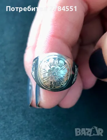 сребърен пръстен от СССР, снимка 2 - Пръстени - 49651312
