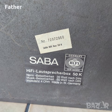 Тонколони SABA HiFi Box 50 K, снимка 8 - Тонколони - 41704002