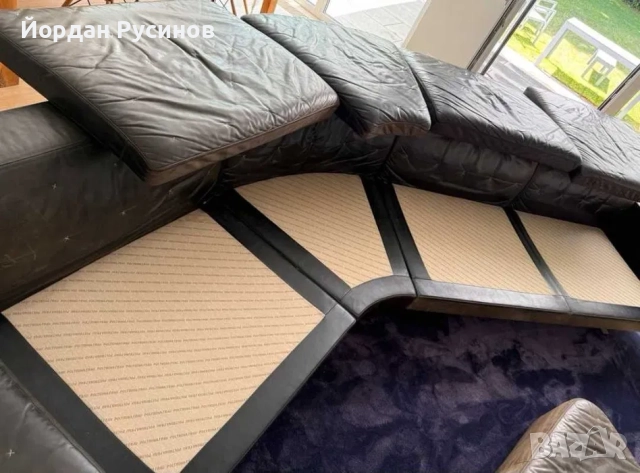 Poltrona Frau “Kennedee” – оригинален италиански диван с табуретка, снимка 3 - Дивани и мека мебел - 52198303