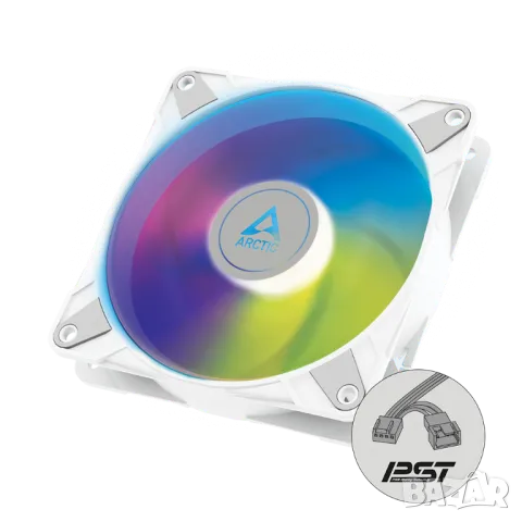 Arctic вентилатори P14 PWM PST A-RGB бели 140мм с ARGB светлини 3 броя, снимка 5 - Други - 50409693