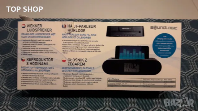 Блутуут говорител с часовник, календар и термометър Soundlogic, снимка 5 - Слушалки и портативни колонки - 48632764