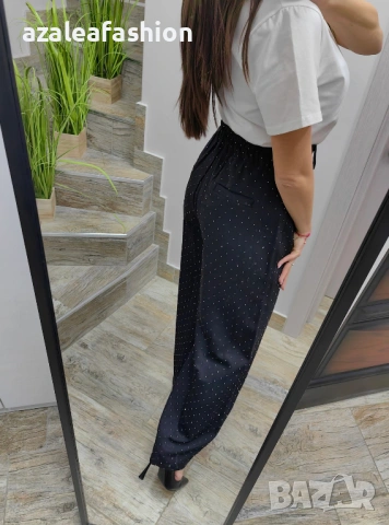 Дамски панталон с камъчета, снимка 5 - Панталони - 53220511