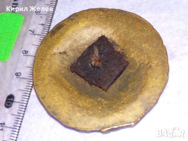 СТАРИНЕН ЕЛЕМЕНТ от УКРАСА на КОНСКА СБРУЯ ОГЛАВНИК - БРОНЗ и ЖЕЛЯЗО КОВАН РЯДЪК за КОЛЕКЦИЯ 38621, снимка 2 - Антикварни и старинни предмети - 41638505