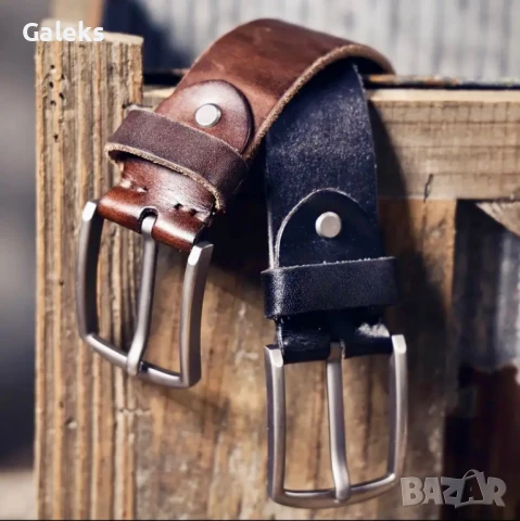 Луксозен, Мъжки, Спортен кожен колан S.WORKER* с кутия /Върхова телешка кожа!, снимка 13 - Колани - 50561964