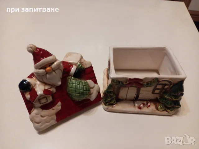 Керамична коледна къщичка кутия, голяма. , снимка 2 - Декорация за дома - 48261156