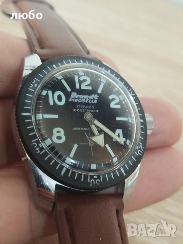 ЧАСОВНИК DIVER ВИНТИЖ 60/70 г Перфектен Работи Точно , снимка 2 - Мъжки - 52389518