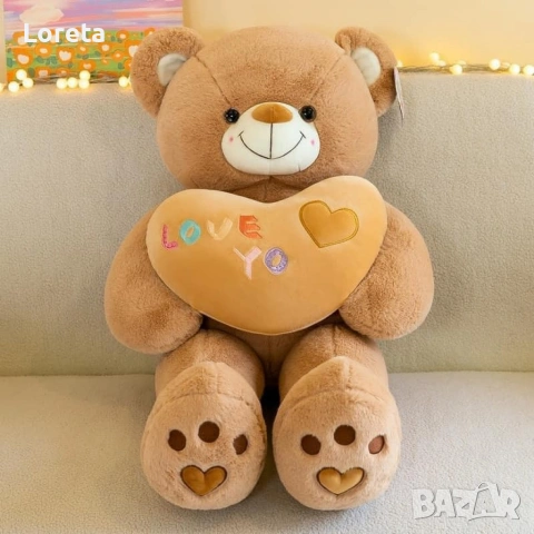 Голямо плюшено мече със сърчице 85 см , снимка 4 - Плюшени играчки - 53290508