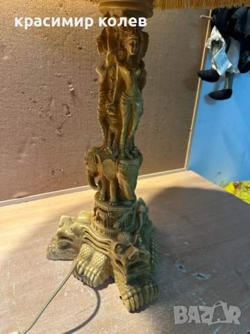 винтидж настолна лампа с богата орнаментика, снимка 6 - Антикварни и старинни предмети - 51990444