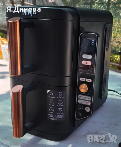 Ейр фраер Ninja 9,5L златната серия, снимка 2 - Уреди за готвене на пара - 56106800