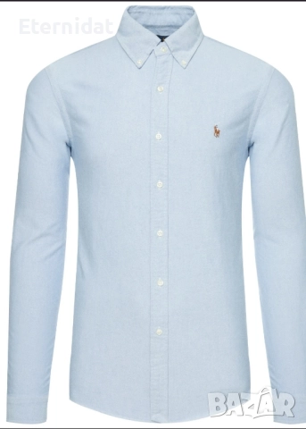 Мъжка синя риза POLO RALPH LAUREN , снимка 11 - Ризи - 51887103