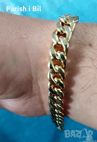 Златна мъжка гривна, снимка 4 - Гривни - 48820049