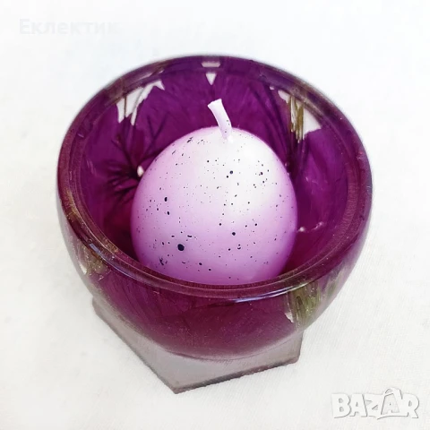 Декоративен буркан с капак. Хербарий в смола, снимка 6 - Други - 50759395