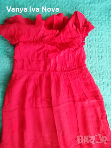 Calzedonia дълга червена рокля, снимка 4 - Рокли - 36375700