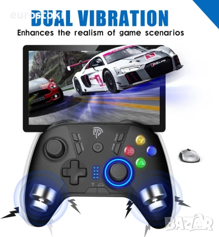 Безжичен геймърски контролер EasySMX ESM 9110 за Windows PC/Steam Deck/PS3/Android TV BOX, снимка 7 - Други игри и конзоли - 51344092