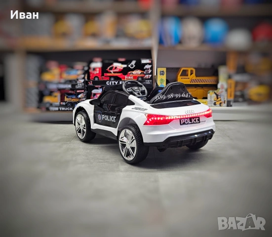 ТОП ЦЕНА!НОВО!Акумулаторна кола AUDI POLICE с 12V батерия,EVA ГУМИ,USB, снимка 8 - Коли, камиони, мотори, писти - 51372689