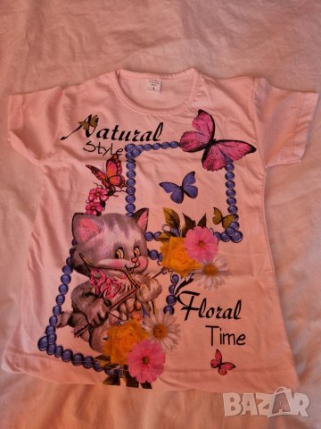 5-6г 116см Блуза тип тениска за момиче, ново с етикет, снимка 1